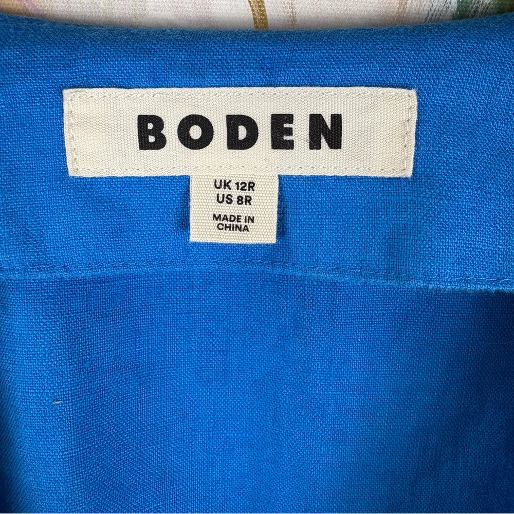 Boden Bright Blue V‑Neck Midi Dress - Picture 3 of 9